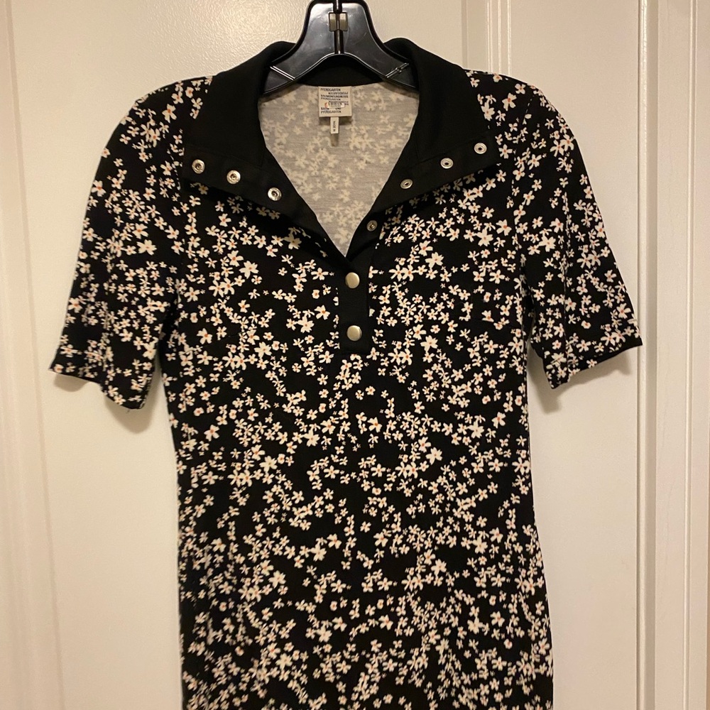 Baum Und Pferdgarten Jace Floral Collar Shirt Dress XS Black White - Picture 9 of 15